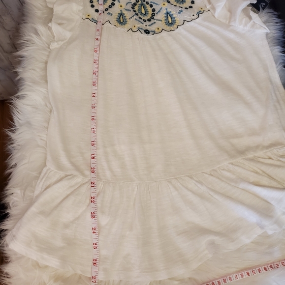 LUCKY BRAND WHITE EMBROIDERED SHIRT SIZE S - Picture 12 of 14